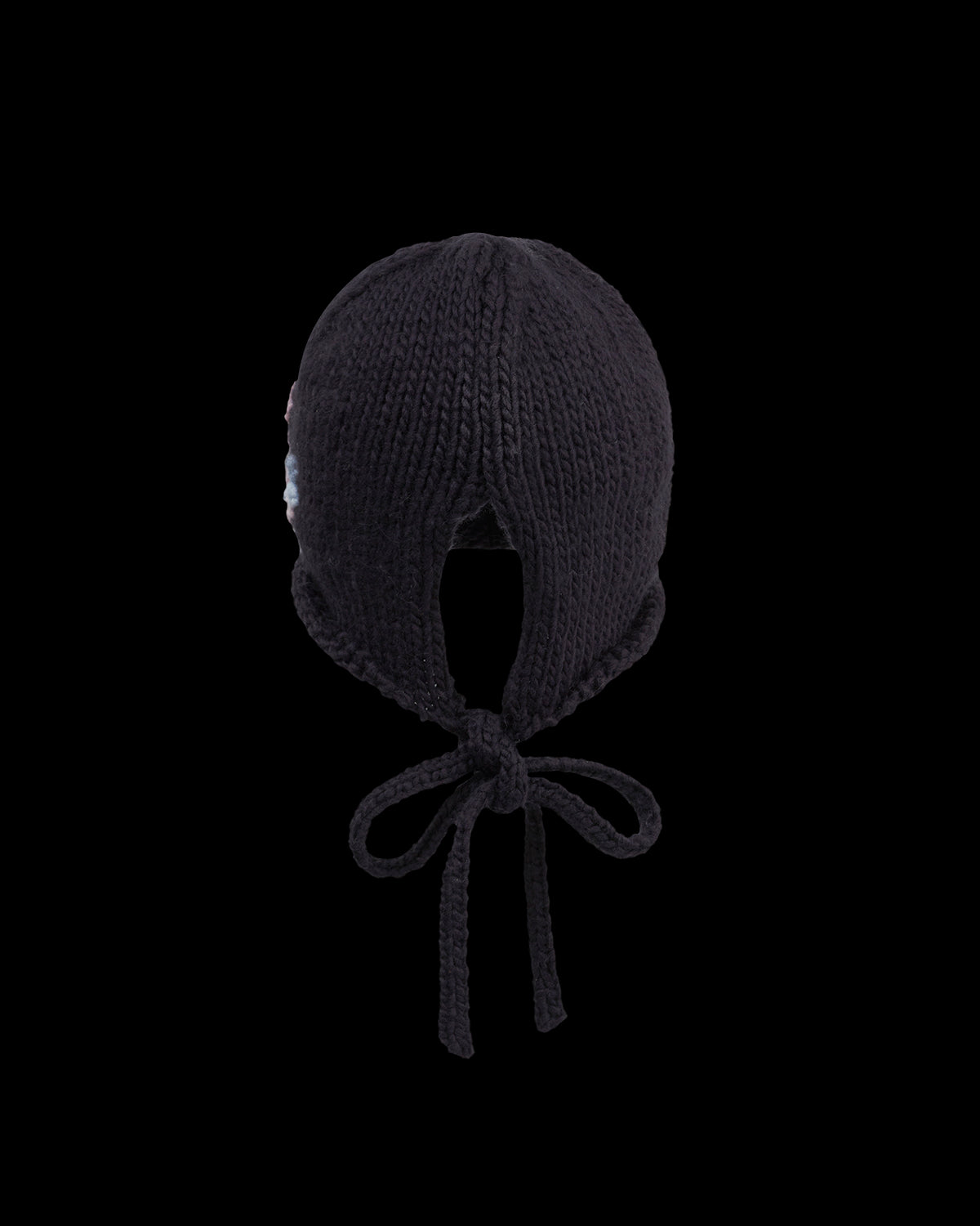 Forget-Me-Not Knitted Navy Bonnet