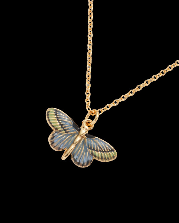 Deco Butterfly Blue Necklace