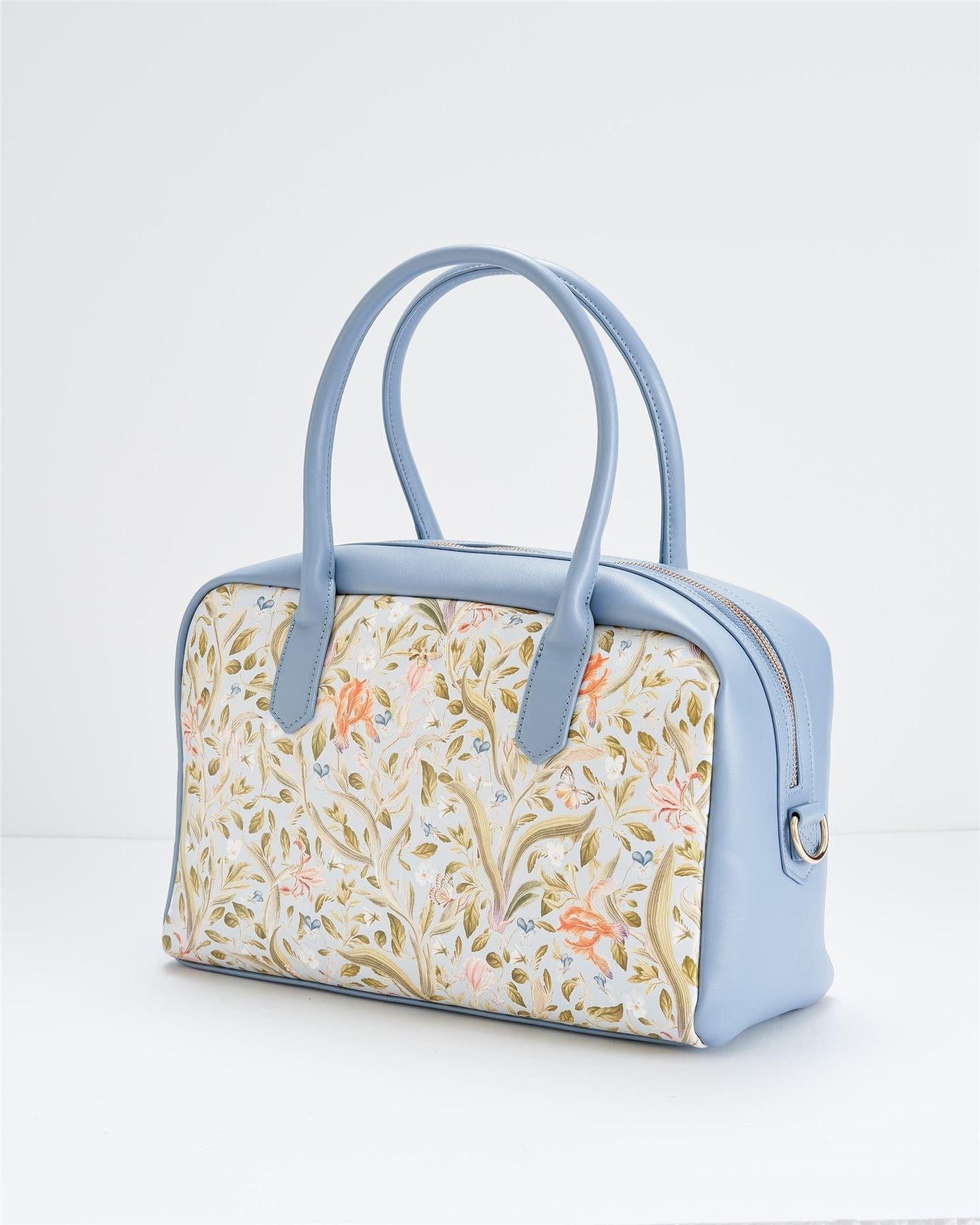 Blue Iris Print Vegan Leather Carry-All | Fable England – Fable England UK