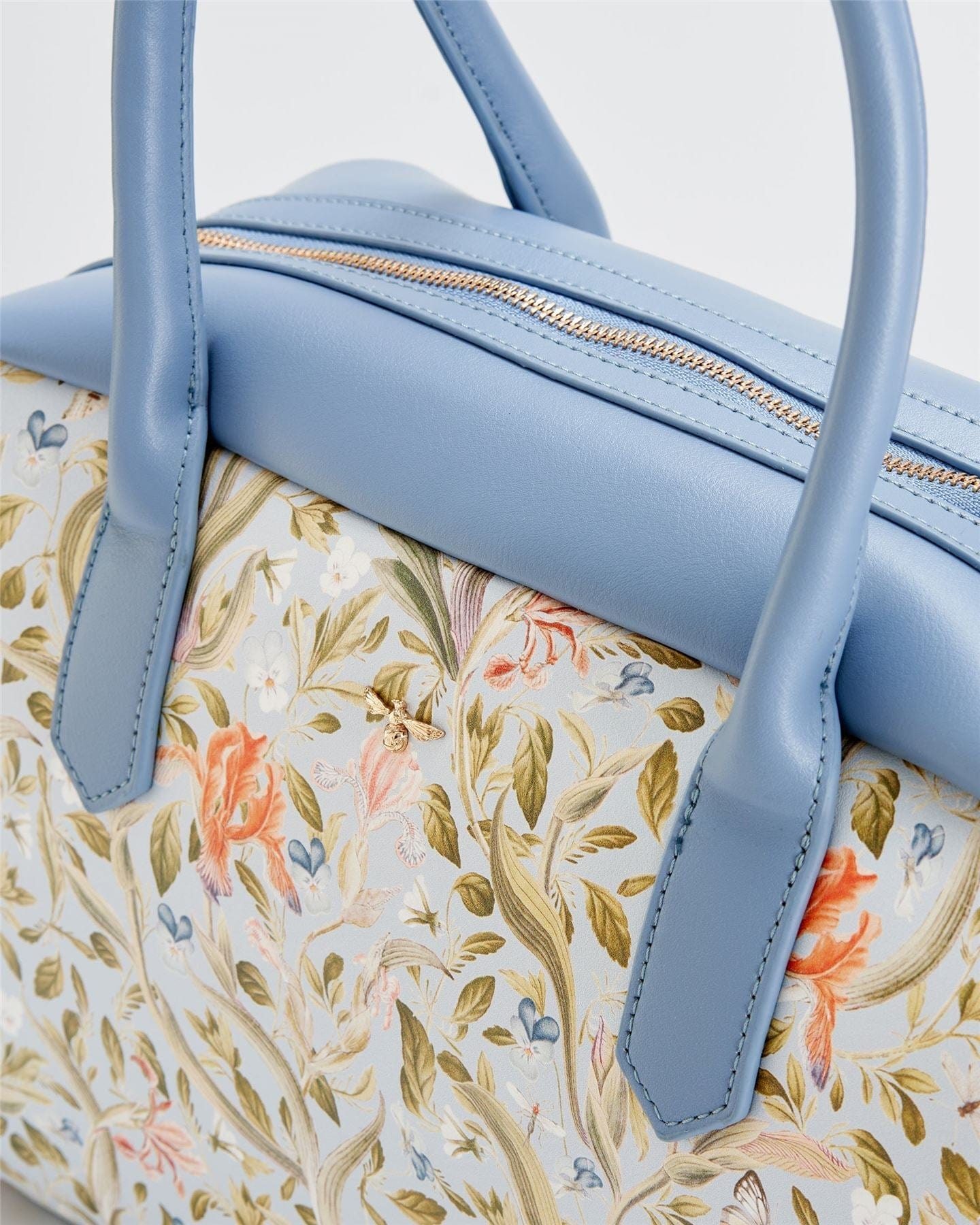 Blue Iris Print Vegan Leather Carry-All | Fable England – Fable England UK