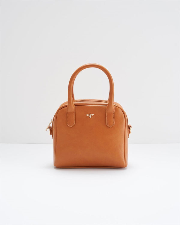 Eloise Small Bowling Bag - Tan by Fable England