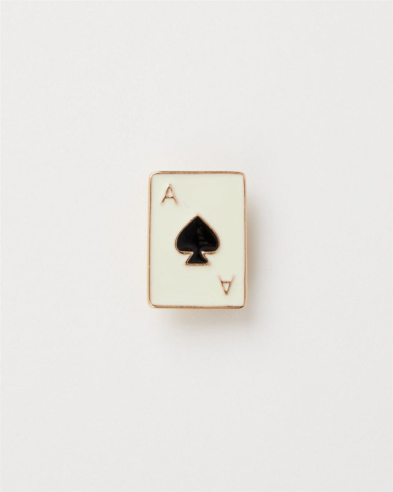 Enamel Ace of Spades Brooch by Fable England