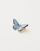 Enamel Blue Butterfly Brooch by Fable England