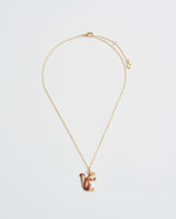 Enamel Cheeky Squirrel Short Necklace by Fable England