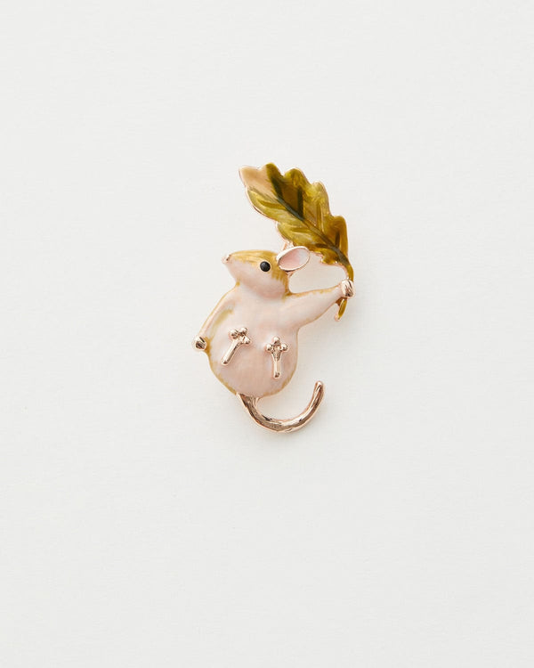 Enamel Dormouse Brooch by Fable England