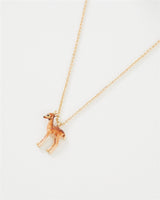 Enamel Fawn Necklace by Fable England