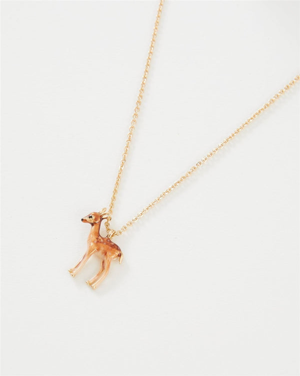 Enamel Fawn Necklace by Fable England