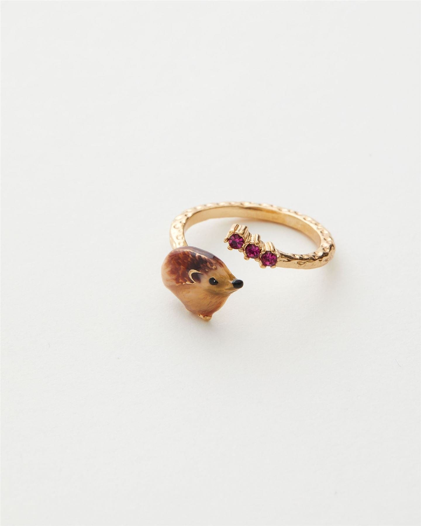 Enamel Hedgehog Ring by Fable England