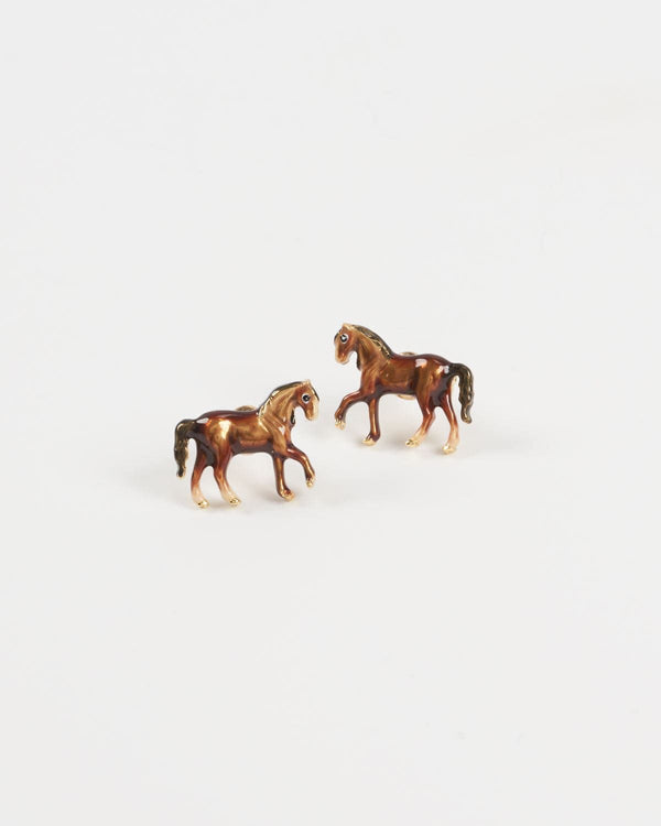 Enamel Horse Earrings by Fable England
