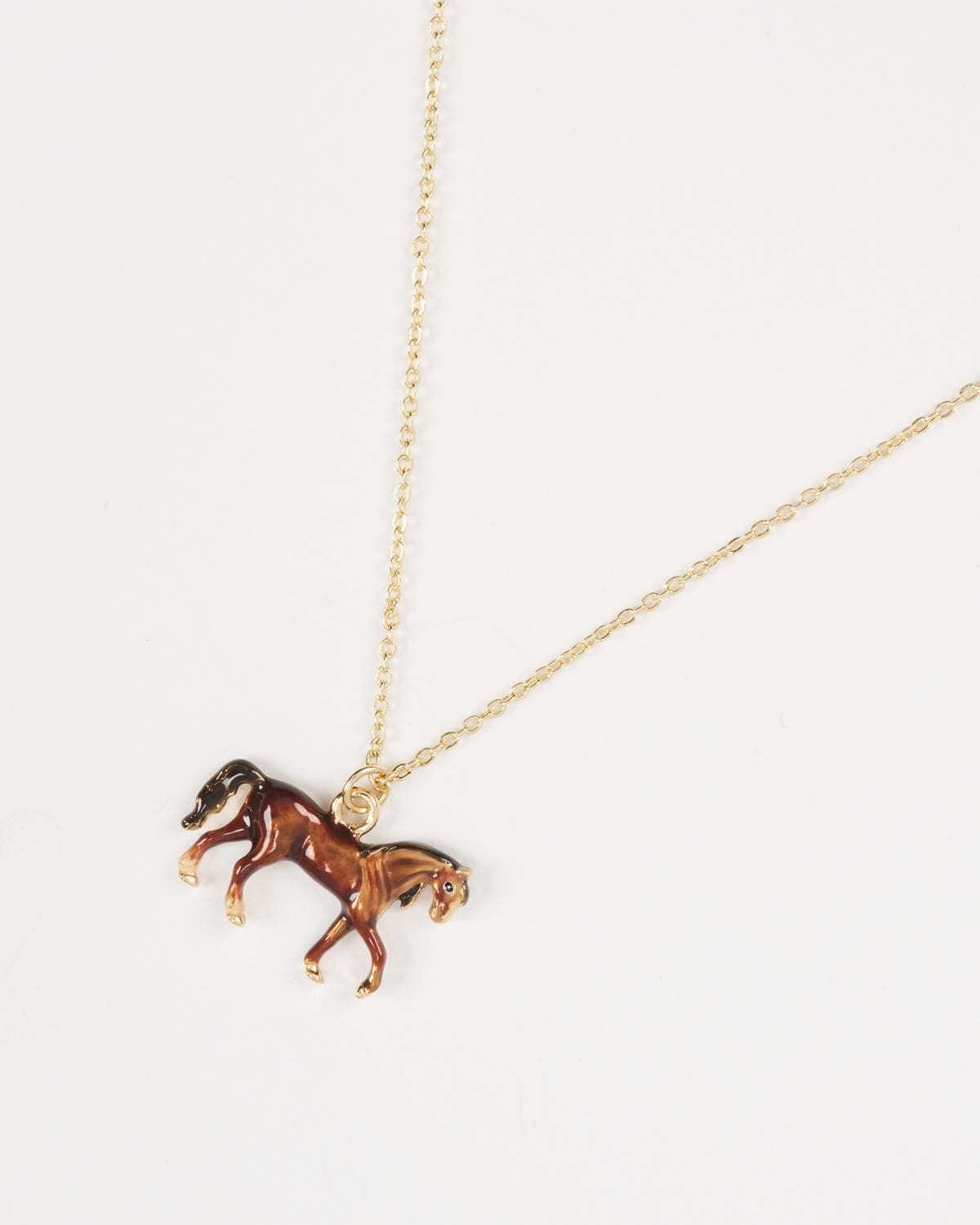 Enamel Horse Necklace by Fable England