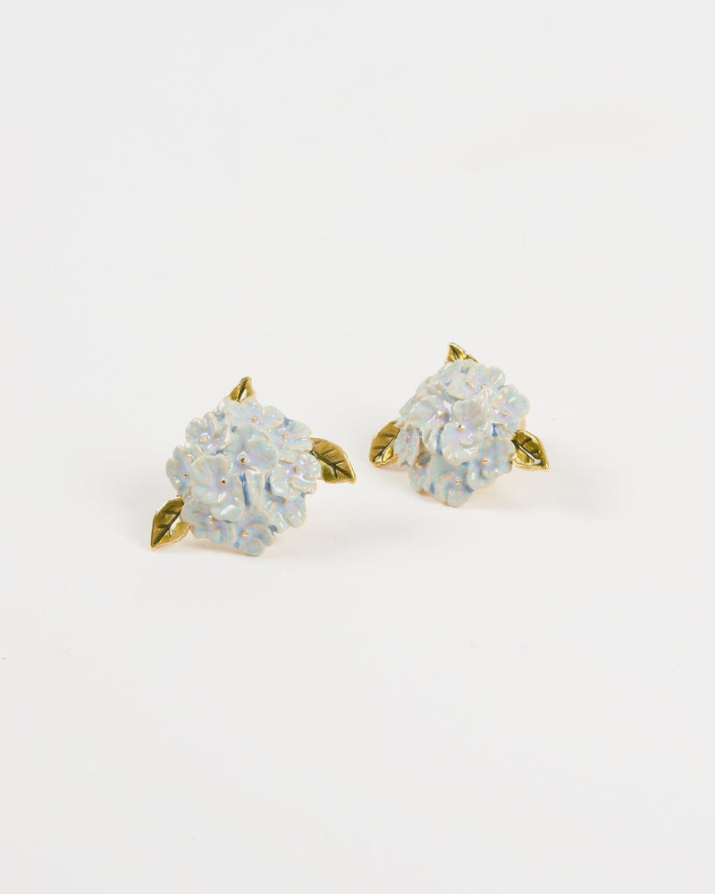 Enamel Hydrangea Earrings by Fable England