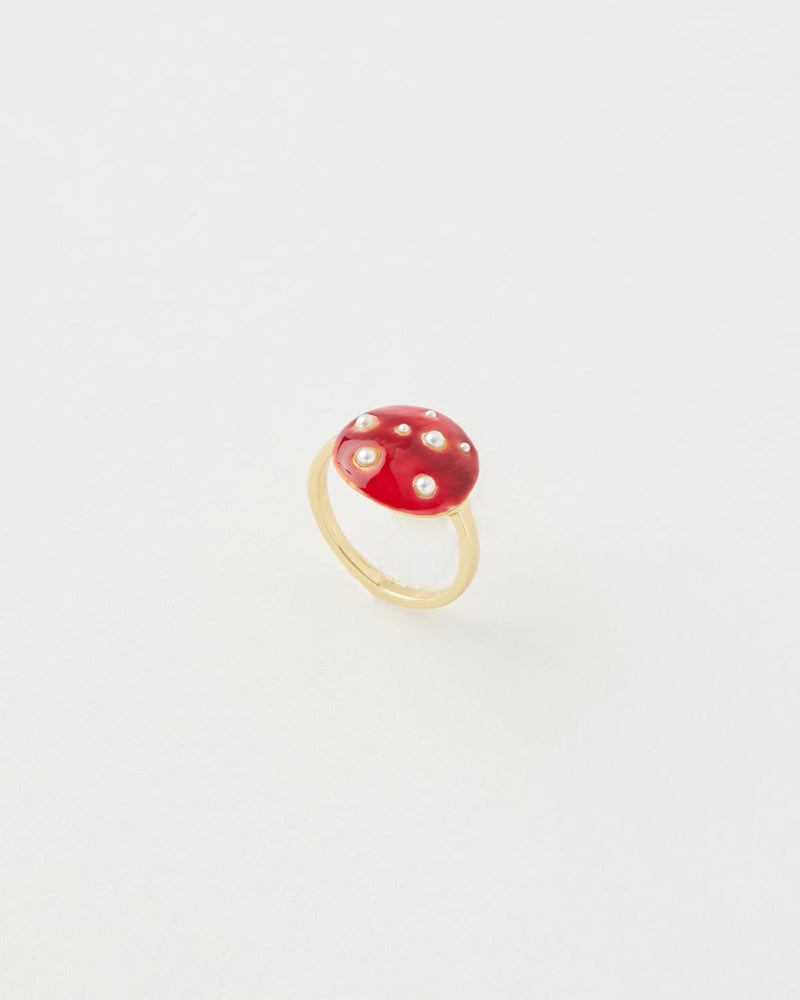 Enamel Mushroom Ring by Fable England