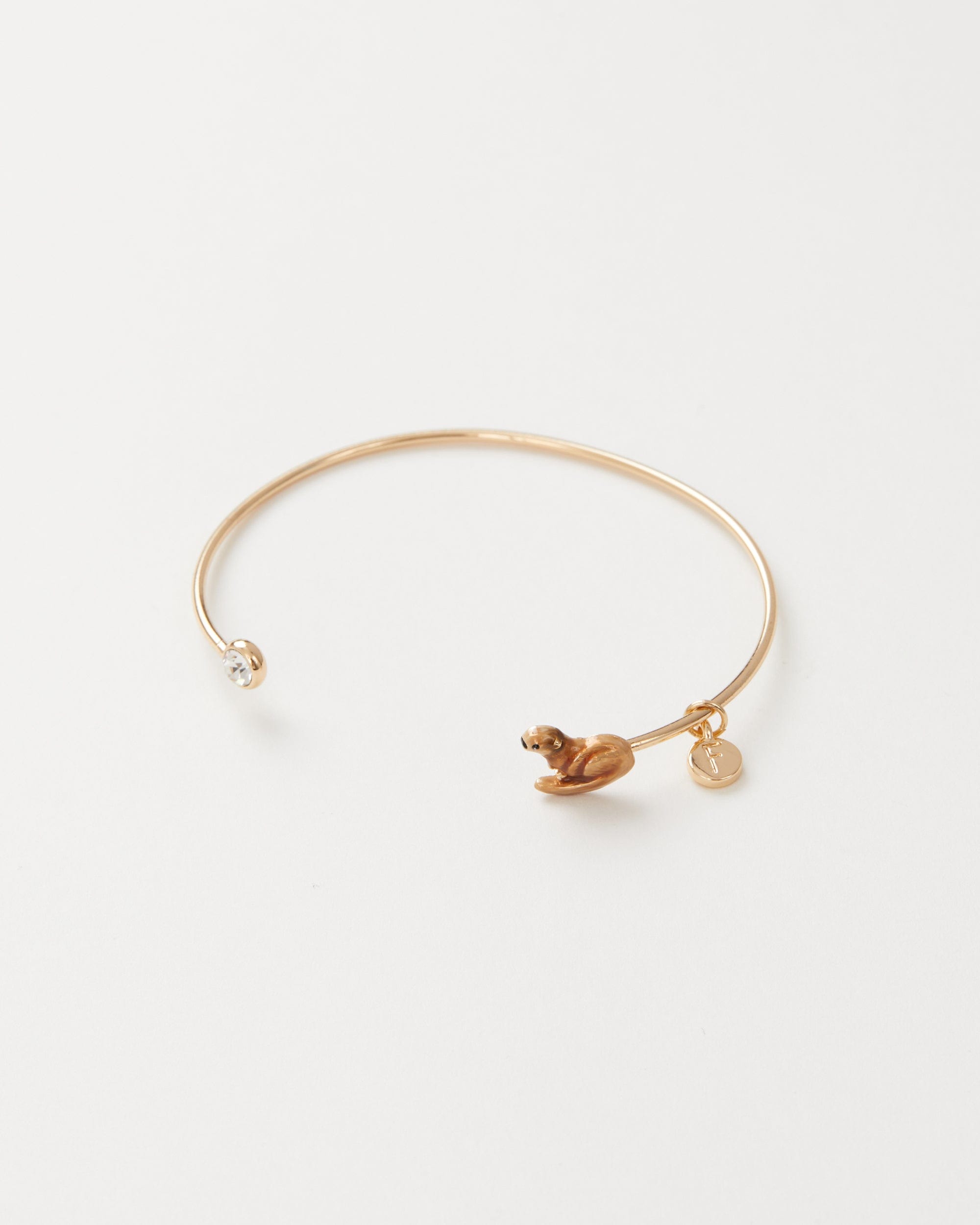 Enamel Otter Bangle by Fable England