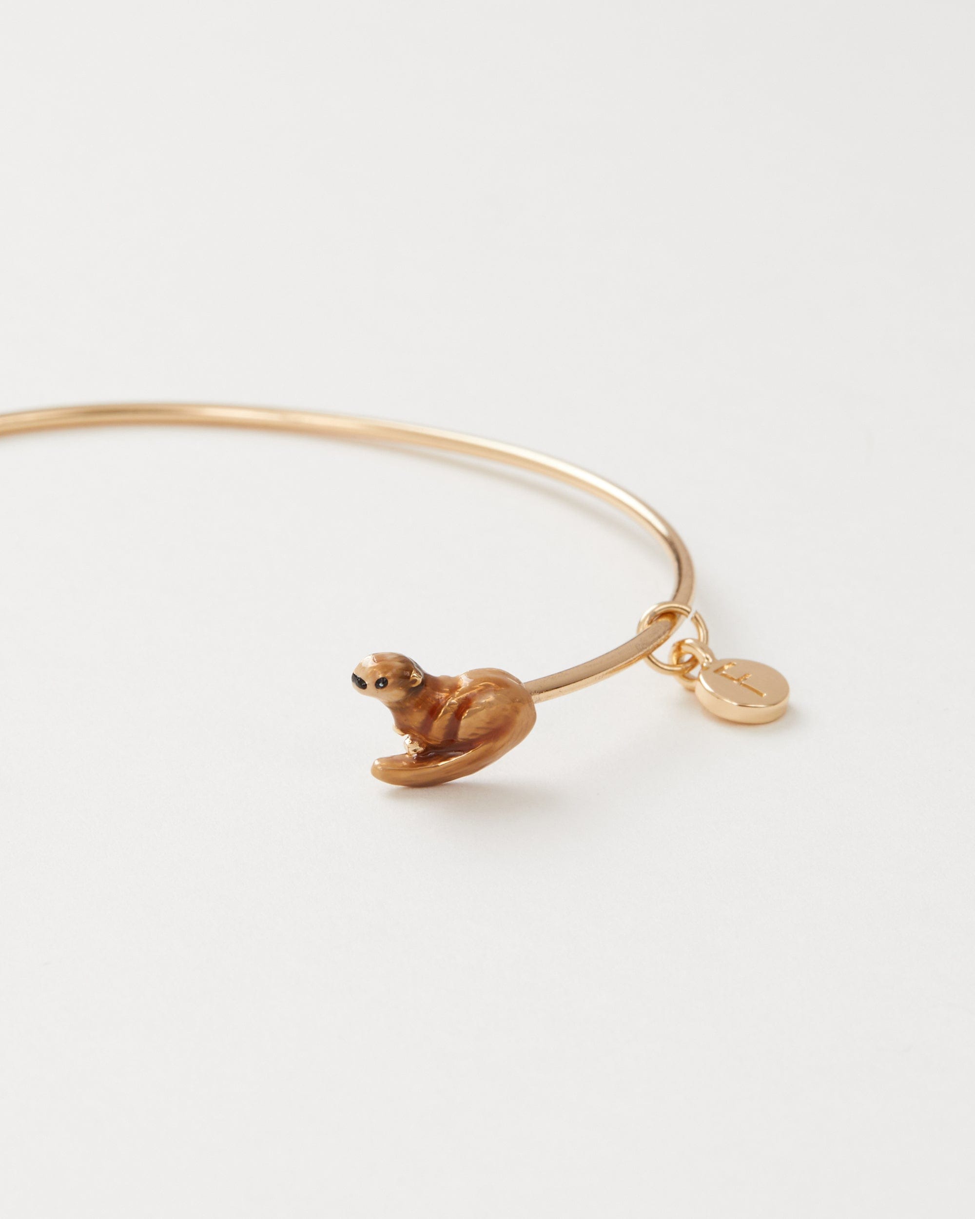 Enamel Otter Bangle by Fable England