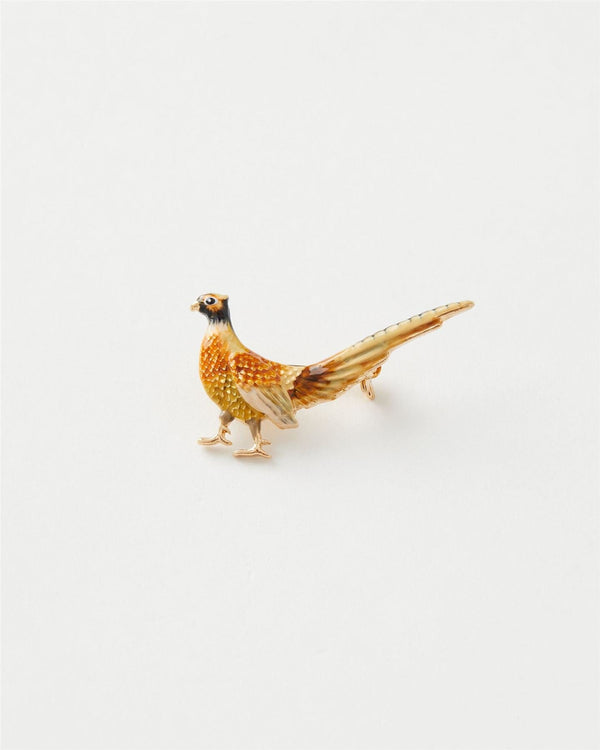 Enamel Pheasant Brooch by Fable England