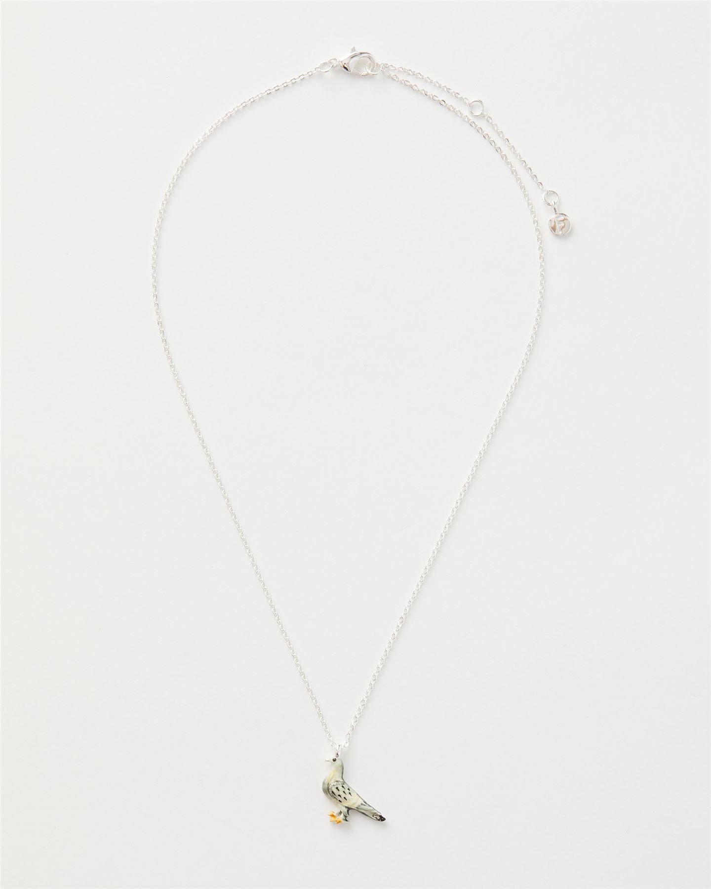 Enamel Pigeon Short Necklace by Fable England