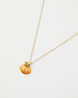 Enamel Pumpkin Short Necklace by Fable England