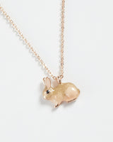 Enamel Rabbit Short Necklace by Fable England