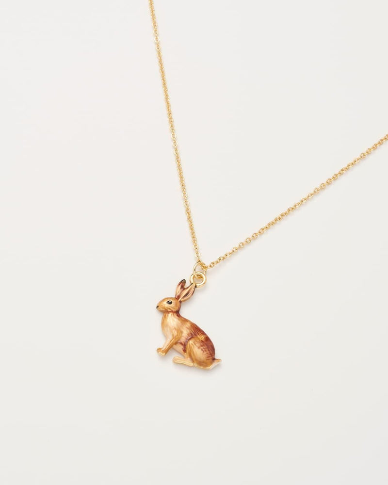 Enamel Rabbit Short Necklace by Fable England