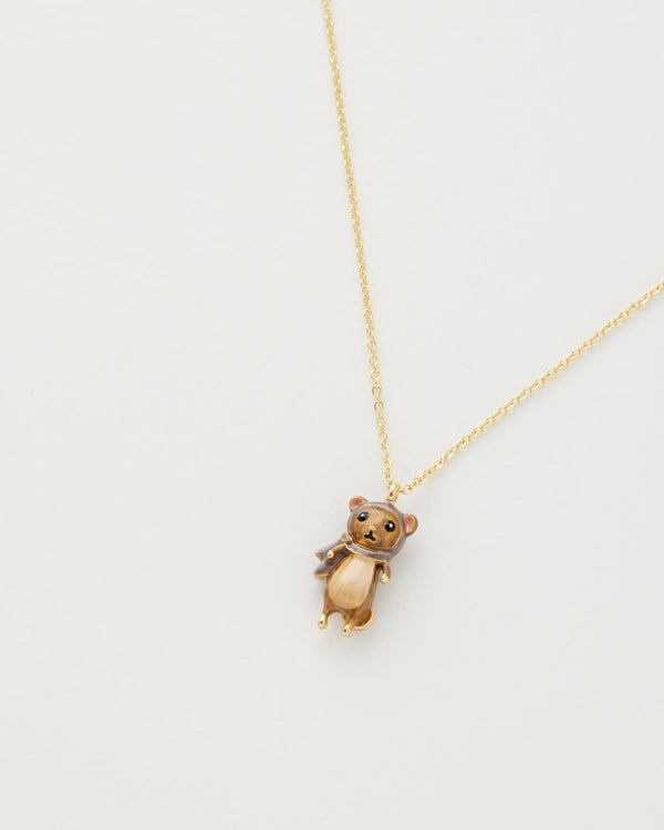 Enamel Ralph Mouse Necklace by Fable England