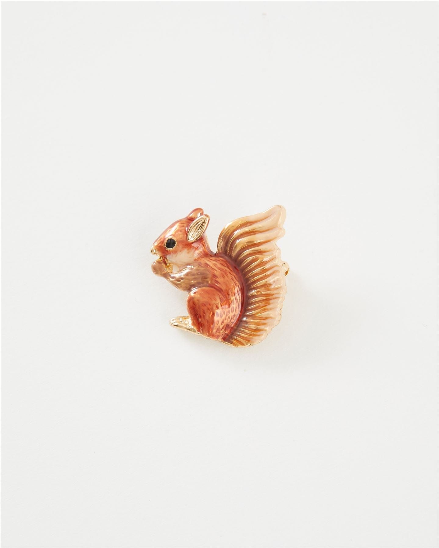 Enamel Red Squirrel Brooch by Fable England