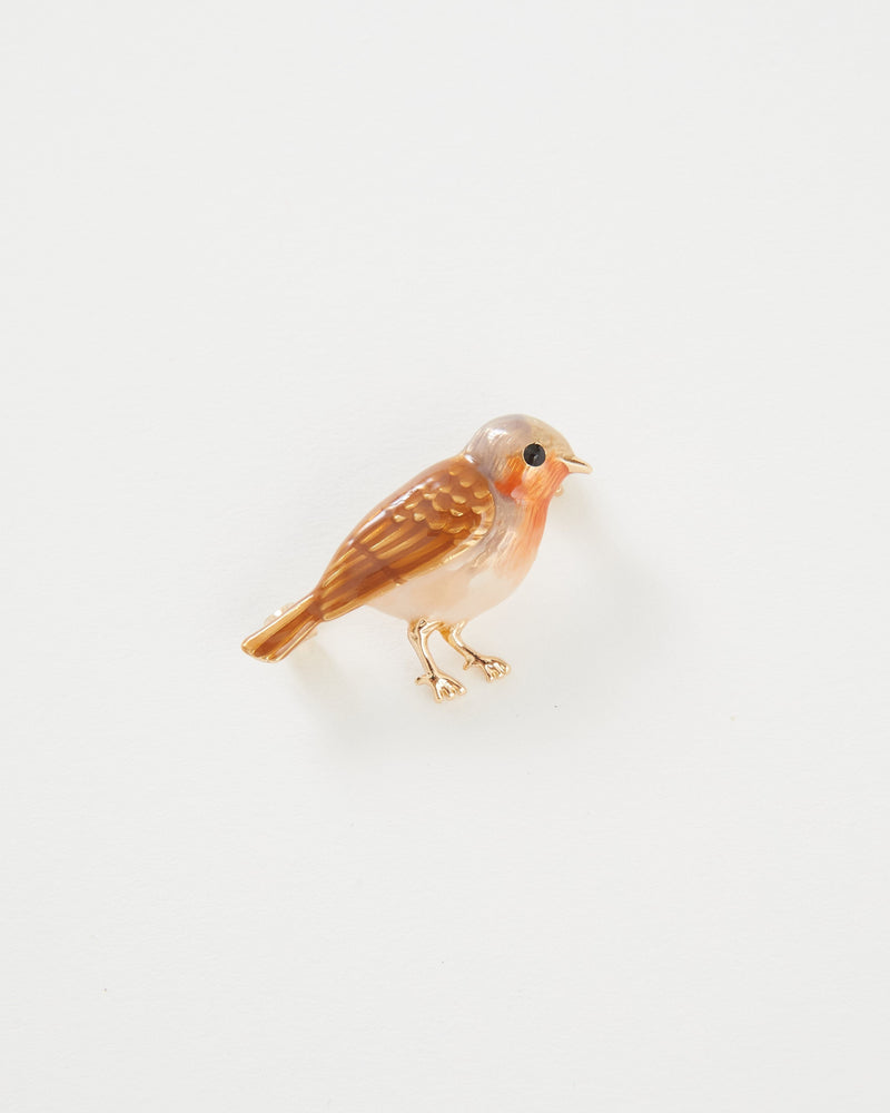 Enamel Robin Brooch by Fable England