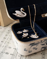Enamel Swan Ring by Fable England