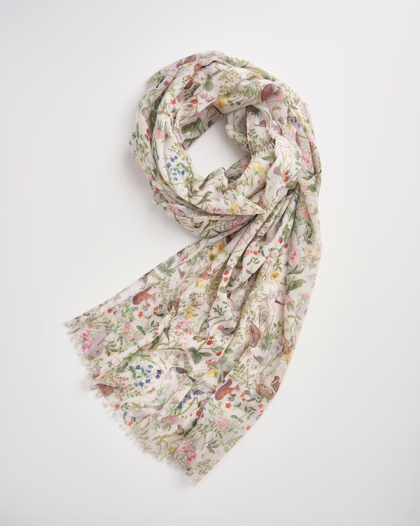 Marshmallow Yellow Lightweight Scarf by Fable England