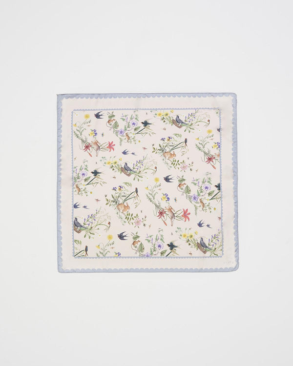 High Tea Toile Square Scarf