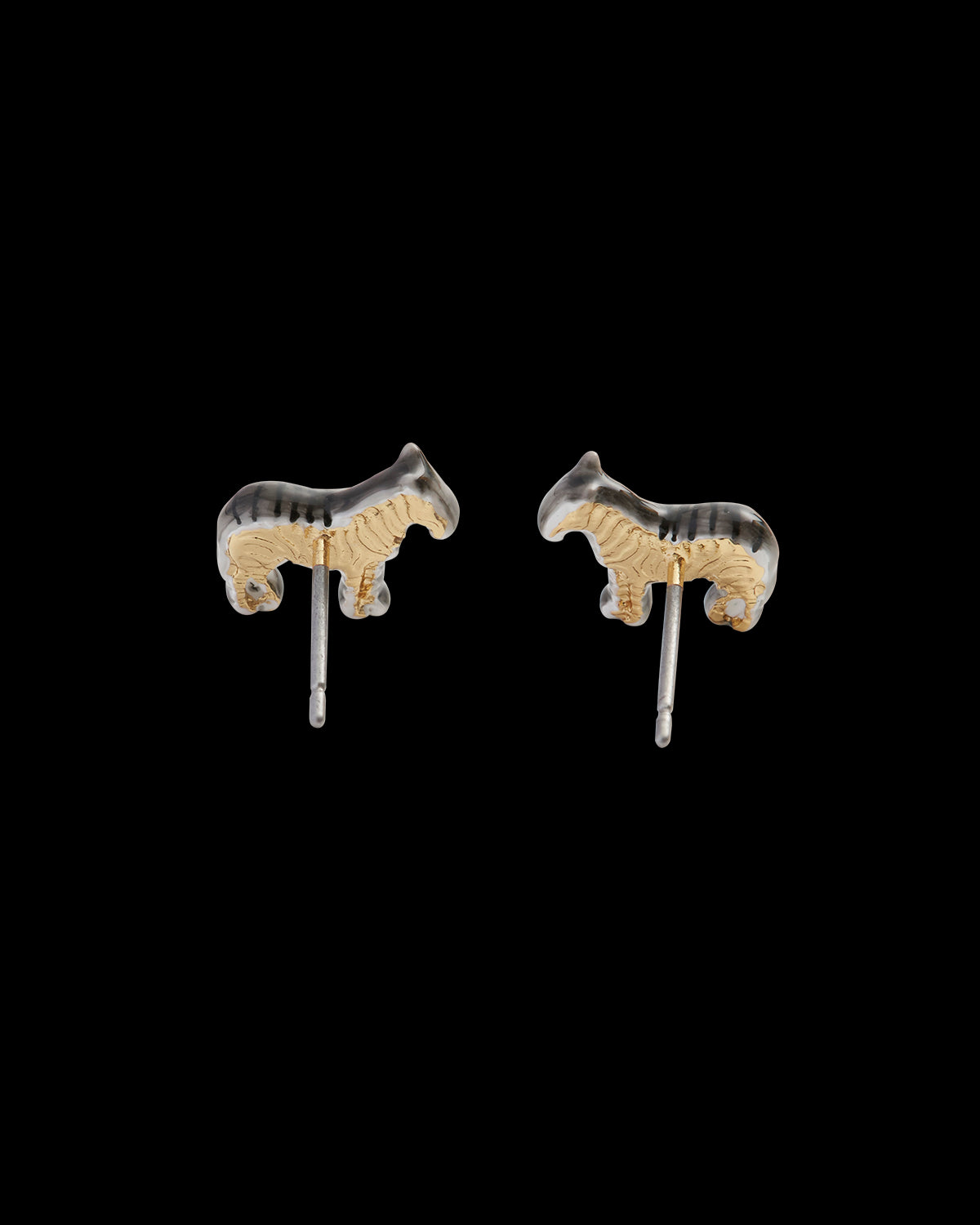 Zebra Stud Earrings