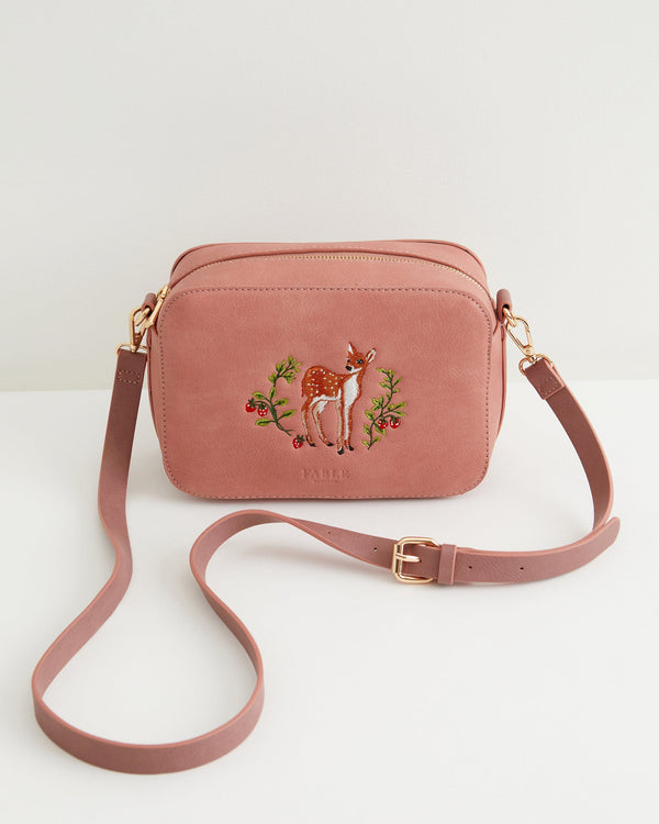 Fawn Embroidered Camera Bag by Fable England