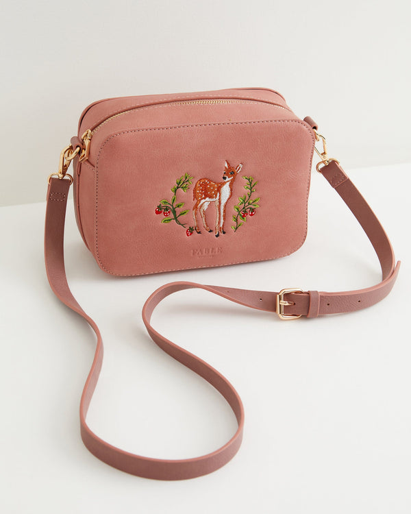 Fawn Embroidered Camera Bag by Fable England