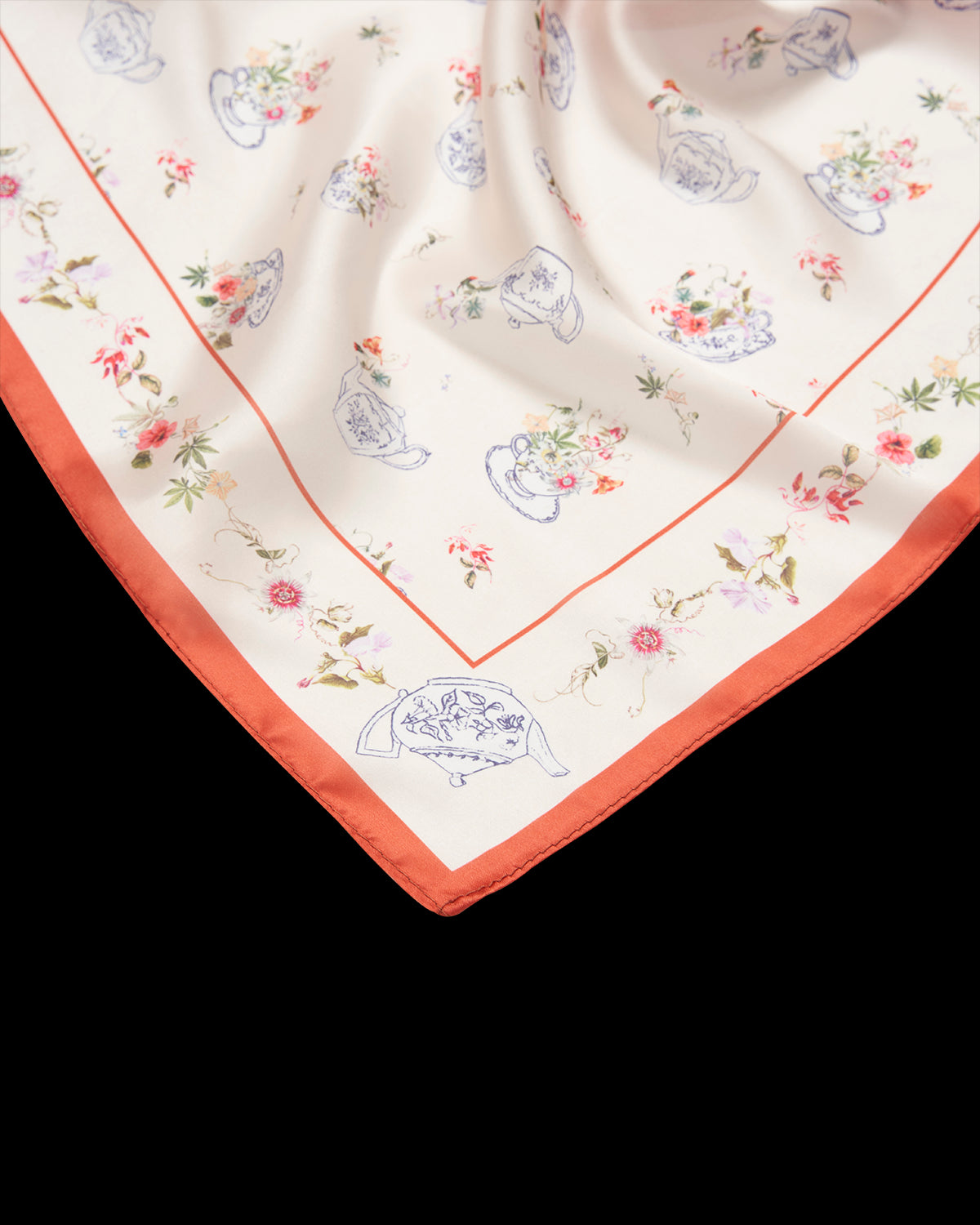 Pañuelo Tazas efecto Seda  - Crema