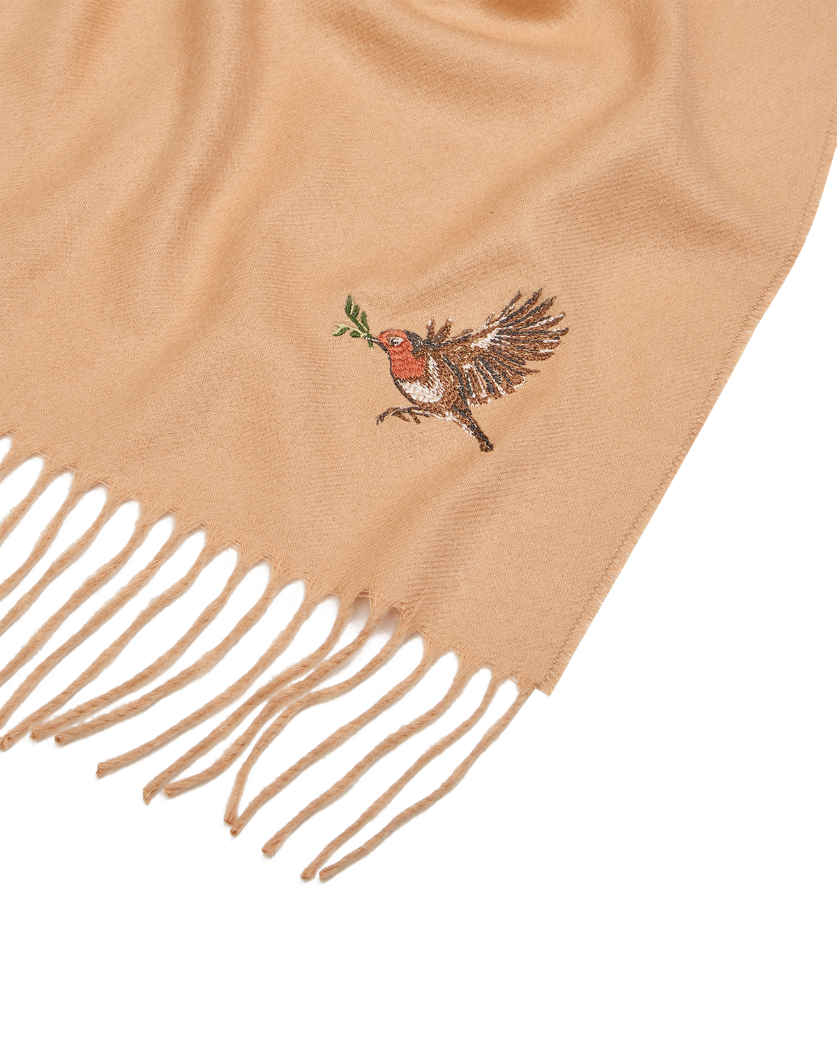Robin Embroidered Scarf Fable England robin-embroidered-scarf-fable-england