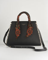Gala Apple Leather Tote - Black by Fable England