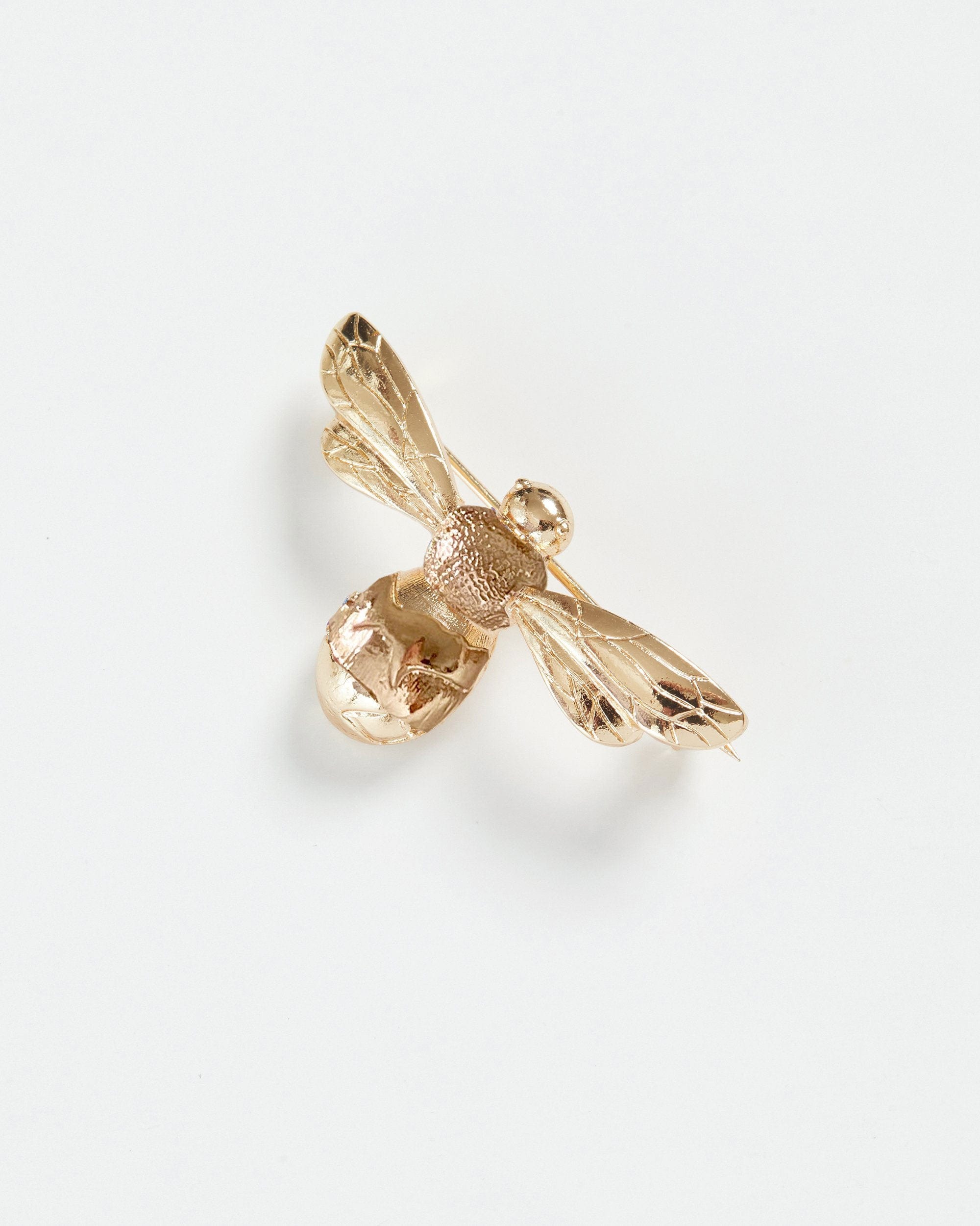 Gold Bee Brooch by Fable England