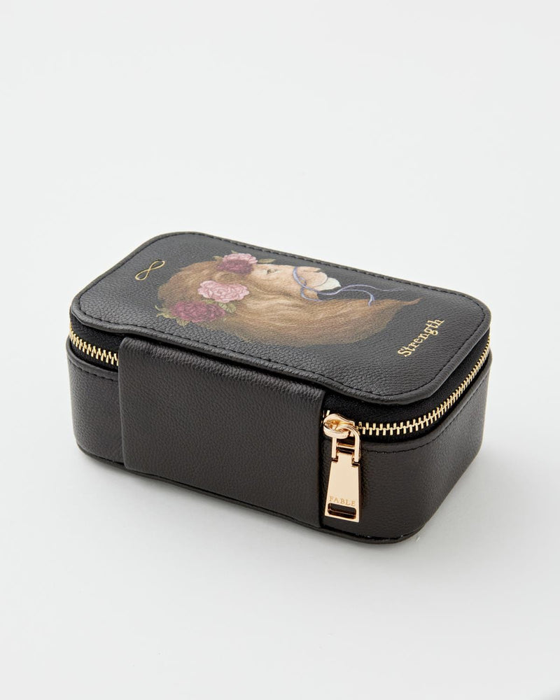 Jessica Roux Strength Tarot Tales Jewellery Box - Black by Fable England