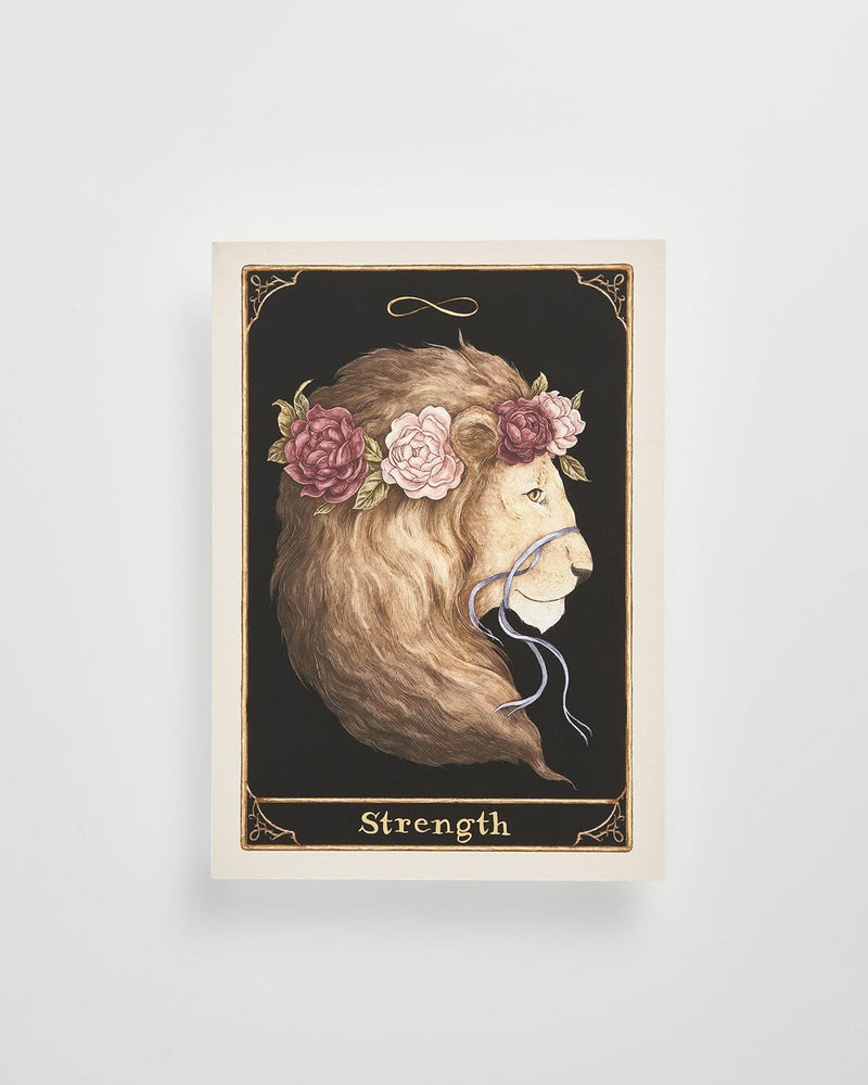 Jessica Roux Tarot Tales A4 Art Print Strength by Fable England
