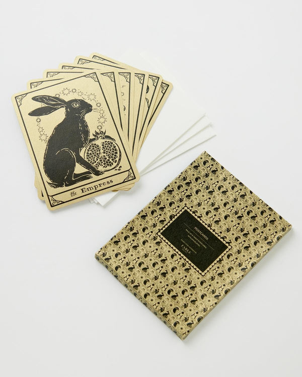 Tarot Tales Postcards Gold Metalic 6 Pack by Fable England