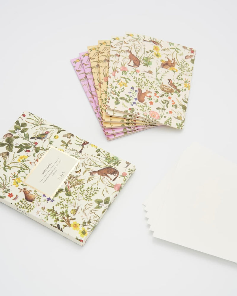 Meadow Creatures Note Cards Pack Of 6 by Fable England