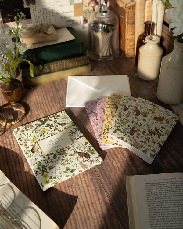 Meadow Creatures Note Cards Pack Of 6 by Fable England