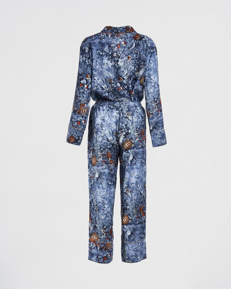 Nocturnal Garden Pyjamas Midnight Blue by Fable England