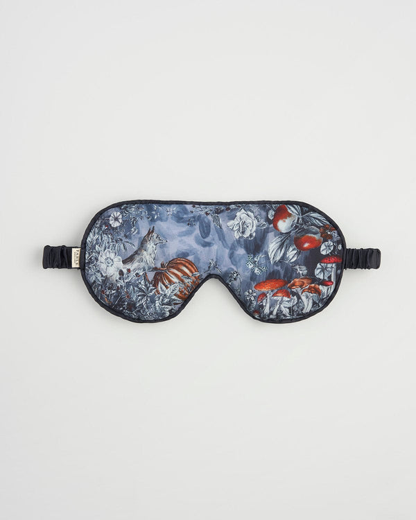 Nocturnal Garden Sleep Mask Midnight Blue by Fable England