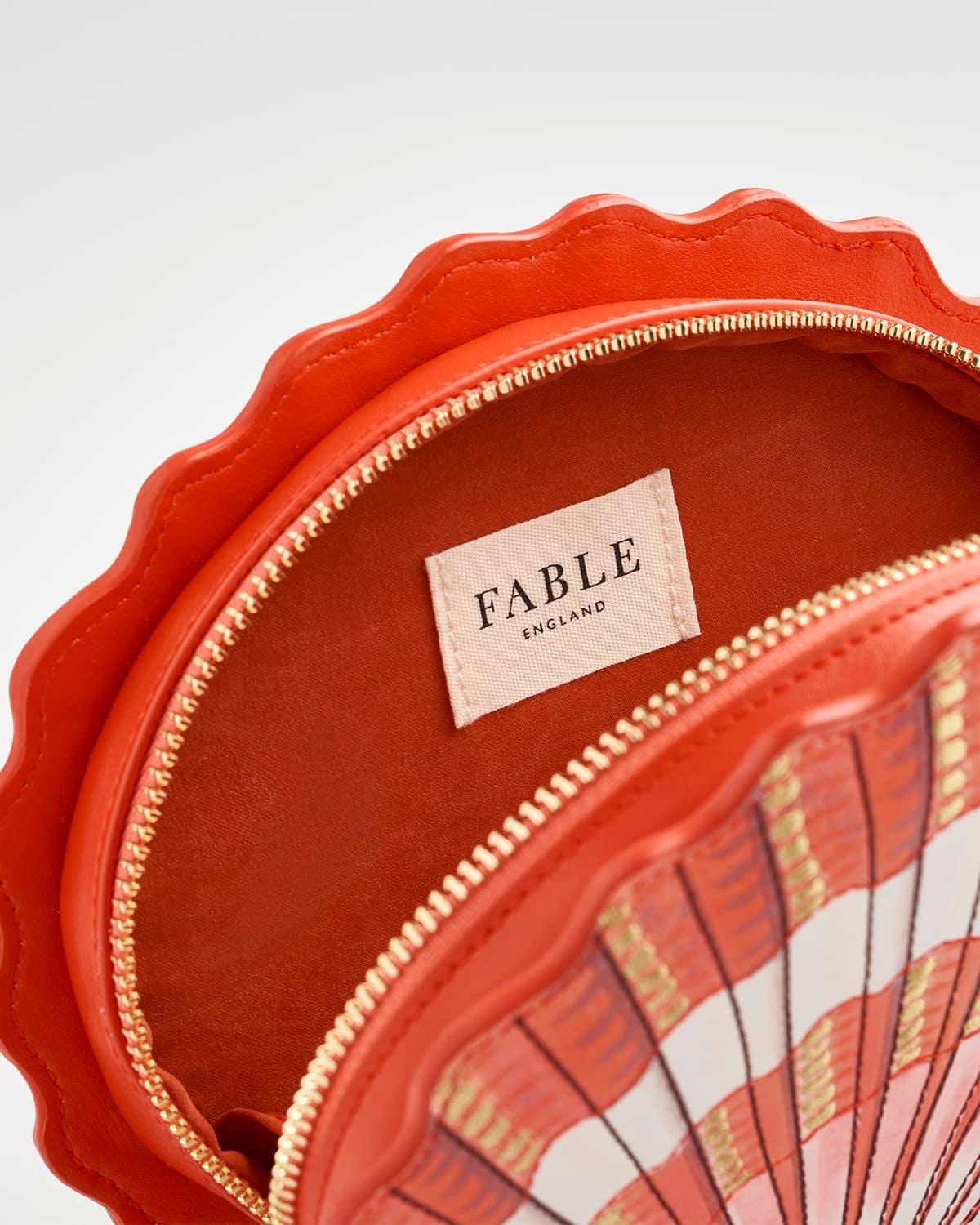 Pearl Clam Shell Crossbody Bag by Fable England