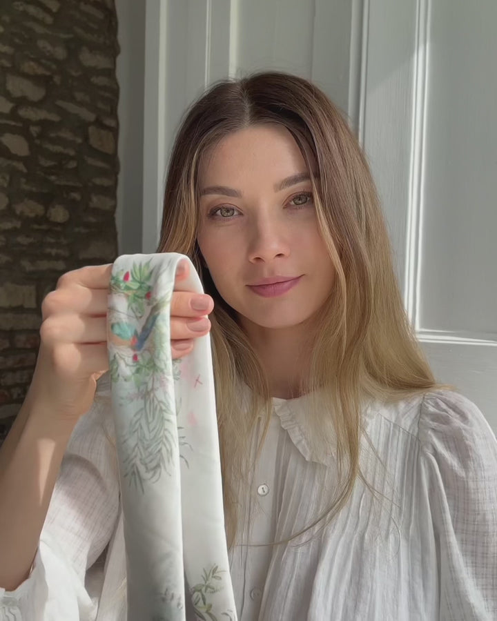 Whispering Willows Ivory Scarf by Fable England