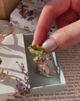 Enamel Dormouse Ring by Fable England