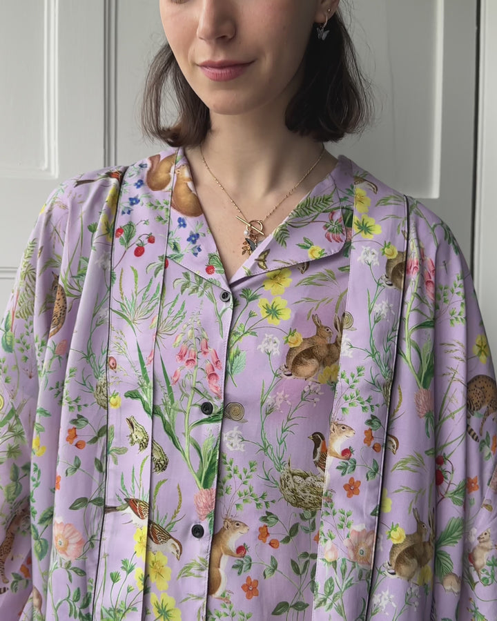 Creature Lilac Short Pyjamas by Fable England