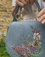 Rebecca Saddle Bag Embroidered Hedgehog by Fable England
