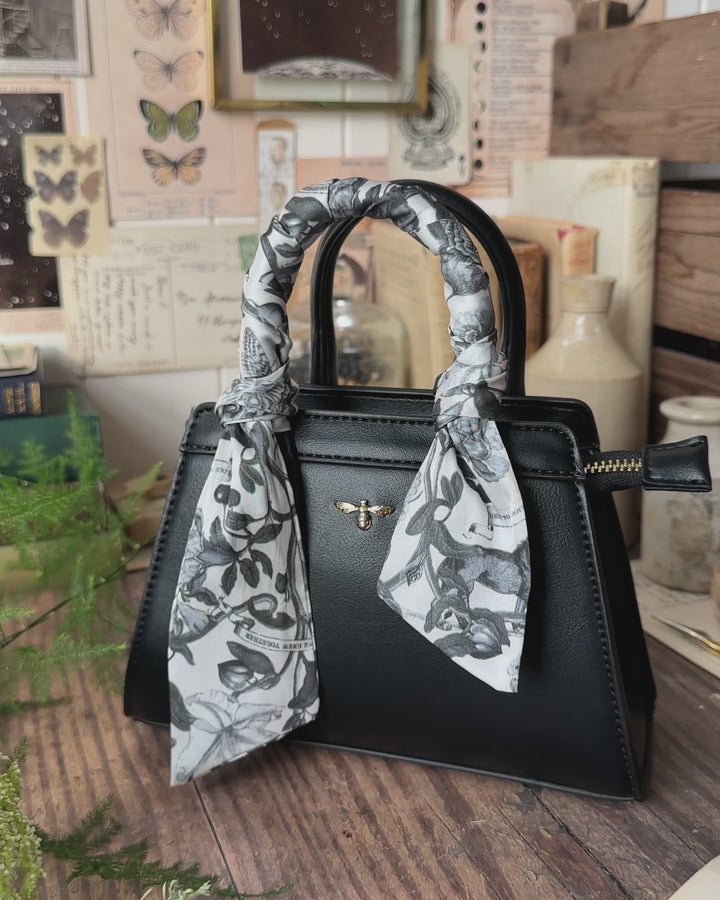 Tree Of Life Small Tote Bag - Black by Fable England