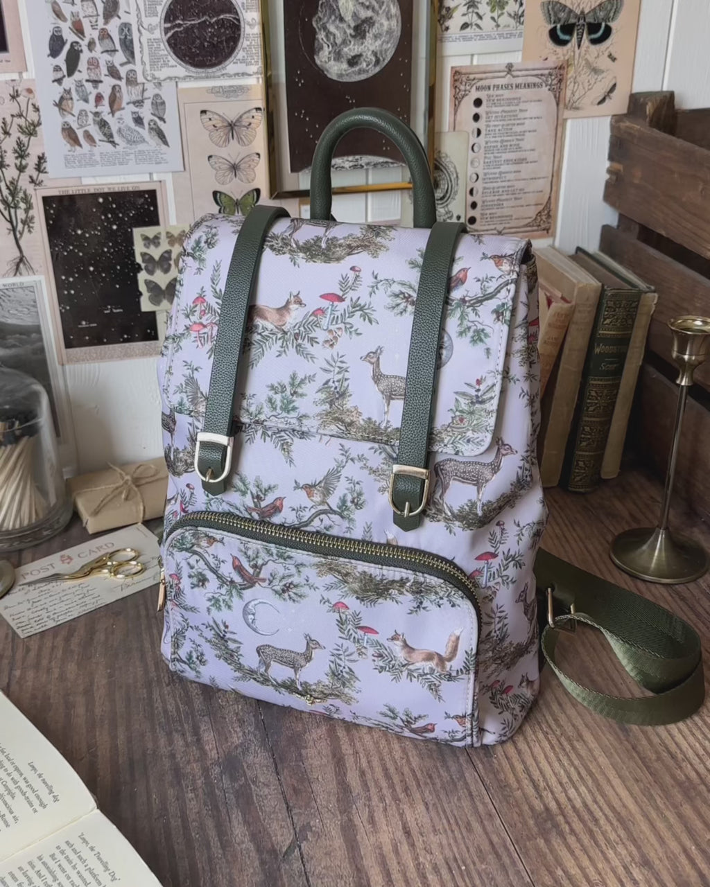 A Night's Tale Woodland Mini Backpack Crystal Grey by Fable England